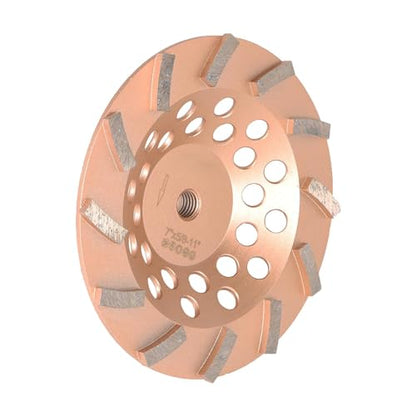 kimllier 7 Inch Concrete Grinding Wheels 12 Turbo Diamond Segments 5/8 Inch -11 Arbor Diamond Grinding Wheel Fit for Concrete and Masonry