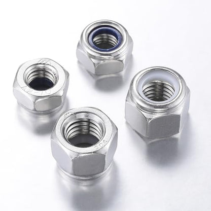 Wensilon(10pcs) M14 Self Clinching Nuts 304 Stainless Steel Self-Lock Nylon Inserted Hex Lock Nuts - size: M14