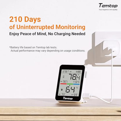 Temtop T1 Bluetooth Indoor Thermometer Hygrometer for Room Temperature - size: Basic Edition