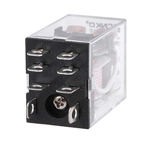 uxcell Electromagnetic Power Relay, JQX-13F AC110V Coil DPDT 8Pins Red Light Electromagnetic Power Relay + Socket