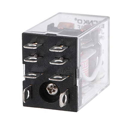 uxcell Electromagnetic Power Relay, JQX-13F AC110V Coil DPDT 8Pins Red Light Electromagnetic Power Relay + Socket