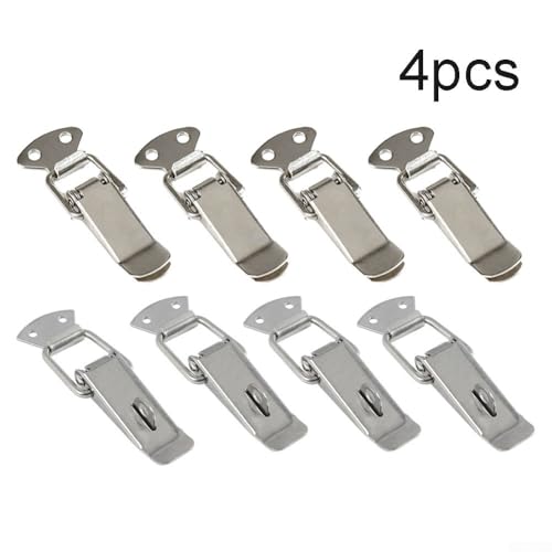 4Pc Latch Catch Iron Cabinet Boxes Handle Toggle Lock Clamp Hasp Heavy Duty Latches,Holding Capacity Pull For Lid Jig Tool Box Case