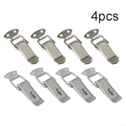 4Pc Latch Catch Iron Cabinet Boxes Handle Toggle Lock Clamp Hasp Heavy Duty Latches,Holding Capacity Pull For Lid Jig Tool Box Case