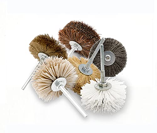 Nylon Filament Abrasive Wire Brush Wheel Grinding Head with 6mm Threaded Shank Cup Brush for Drill Gray 120# - size: Gray 120#