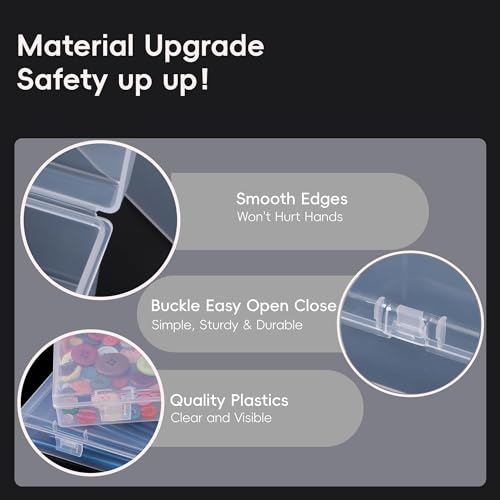 LJY 28 Plastic Boxes, 3 Sizes for Beads - color: Clear