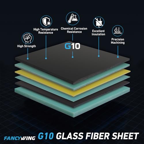 G10 Fiberglass Sheet, 335X300X1.5MM Glass Fiber Composite Laminate Board, Epoxy Resin Panel for DIY Models, RC, 3D Printing, Electrical Insulation 1.5mm Thickness Yellow - color: Yellow, size: 335x300x1.5MM