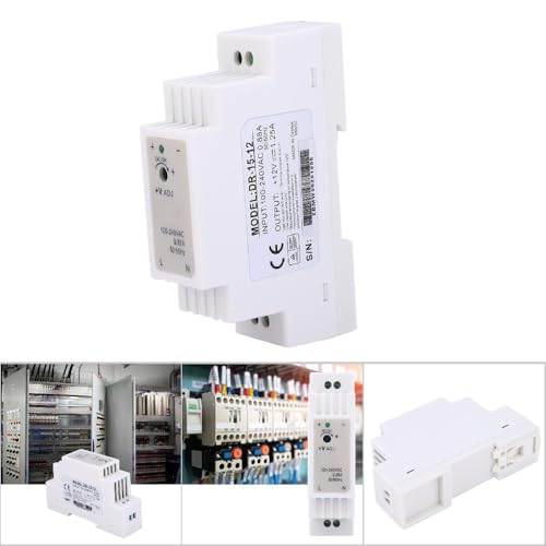DIN Rail Power Supply 12V 1.25A 15W Single Output Switching Power Supply for Control Cabinet Industrial Equipment