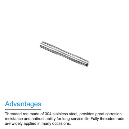 MECCANIXITY Fully Threaded Rod M5 x 35mm 0.8mm Thread Pitch 304 Stainless Steel Right Hand Threaded Rods Bar Studs 5 Pack - size: M5 x 35mm