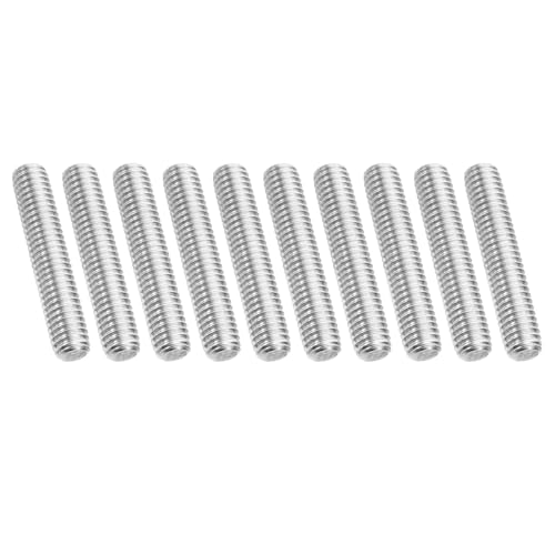 PATIKIL 3/8"-16 UNC 304 Stainless Steel Fully Threaded Rod, 10Pcs 2" Length Long Threaded Screw Right Hand Threads All Threaded Rod Studs for Anchoring Bolt, Clamps, Hangers and U-Bolts - size: 3/8"-16 x 2"