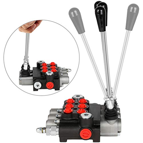 Hydraulic Flow Control Valve 3 Spool 11 GPM Adjustable Relief Valve - size: 3 Spool 11 GPM