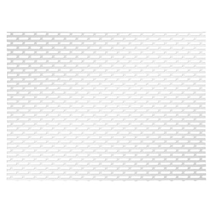 PH PandaHall 1pcs Perforated Metal Sheets Aluminum Perforated Sheet, 16x12 inch Expanded Metal Mesh Opening Oblong Holes for Ventilation Grill Industrial Protection DIY Decoration