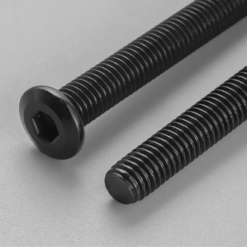 M6-1.0 x 40mm Flat Head Hex Socket Cap Screws Bolts 10Pcs, M6 Bolt 304 Stainless Steel Black Zinc Plated, Full Thread, with Hex Spanner - size: M6 x 40mm