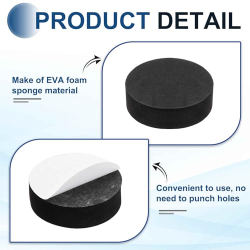 MECCANIXITY Single Sided Speaker Isolation Pads 65mmx20mm Round Black - size: 65mmx20mm
