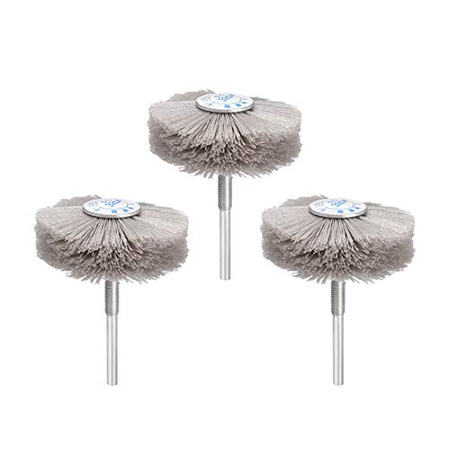 uxcell Abrasive Nylon Wheels Brush 320 Grits with 1/4 Inch Shank for Polish Grinder 3pcs - style: 320 Grits