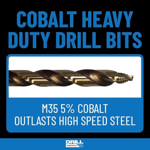 Drill America 3 Piece Cobalt Stepped Point Drill Bit Set (3/6", 1/4", 5/16"), GSC Series ZMPOUGSC3 - size: 3 Piece Sample Set