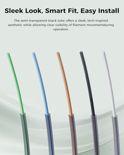 Creality PTFE Teflon Tube 1M, Upgrade Low-Resistance Star-Shaped Inner Channel Design Reduces Resistance by 30%, Support 260°C High Temperatures Printing, Precision Performance in Multicolor Printing - style: 1M