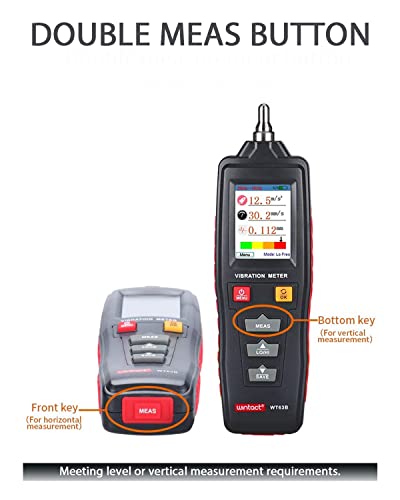 Wintact Handheld Vibration Meter, Digital Vibration Analyzer Tester
