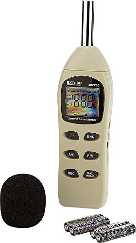 Extech 407730 Digital Sound Level Meter, 40 to 130dB, A/C Weighting - style: Digital Sound Level Meter