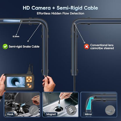 49.8FT Inspection Endoscope Camera with Light,1080P HD Borescope Camera - size: 49.8FT