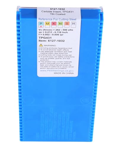 Accusize TPG431 TiN Coated Carbide Inserts, 1/2 in IC, 3/16 in Thick - size: TPG431
