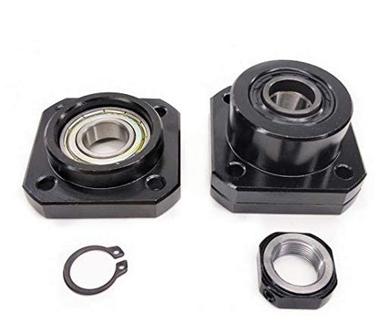 Ballscrew Standard End Supports Bearing Blocks, 1Pcs FK12 + 1Pcs FF12 for SFU RM 1604 1605 1610 16mm Ball Screw CNC Machine Parts - size: FK/FF12