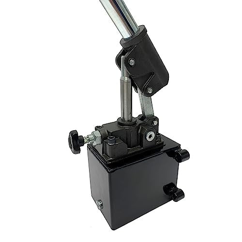 Single Acting Hydraulic Hand Pump with 3 QTs Tank - Manual Hydraulic Pump with Changeover Valve - 1.5 CID, 3600 PSI, 3/8" NPT Ports Piston Hand Pump - color: Single Acting, size: 1.5 CID 3 QTs tank