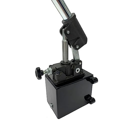 Single Acting Hydraulic Hand Pump with 5 QTs Tank - Manual Hydraulic Pump with Changeover Valve - 1.5 CID, 3600 PSI, 3/8" NPT Ports Piston Hand Pump - color: Single Acting, size: 1.5 CID 5 QTs tank