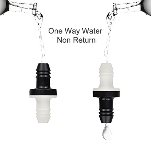 ABS 3/8" 10mm Inline vacuum Barb Check Valve for Liquid Air 1PCS - color: black &white 1