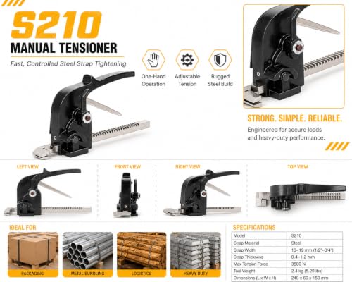 S210 PBT58 Steel Strapping Tensioner Banding Tool, Pusher Rack, PBT58