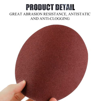 Biaungdo 7-Inch Sandpapers Sand Discs, 100 Grit, 30 Pcs - style: 30 Pcs 7 Inch 100 Grit