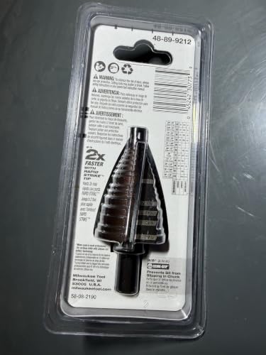 Milwaukee 48-89-9212 Step Bit #12 7/8" - 1-3/8"