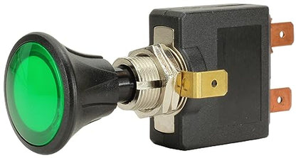 Fastronix 50A Push/Pull Switch with Green LED Indicator - color: Green