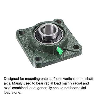 uxcell UCF206 Flange Block Bearings 30mm Bore Cast Iron Bearing Unit Set - size: 30mm