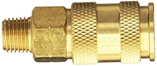 Milton Industries S-765 HI-Flo V-Style -FeetA,M,V-Feet 1/4-Inch MNPT Brass Body, Single (Pack of 2) - size: 1 Count (Pack of 2)