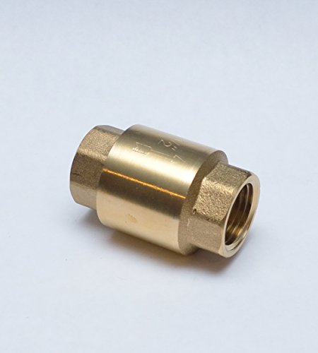 FASPARTS 1/2" NPT Female/FPT/FIP Inline Anti Back Flow Check Valve Coupler Brass Fitting Fuel/Air/Water/Boat/Gas/Oil WOG