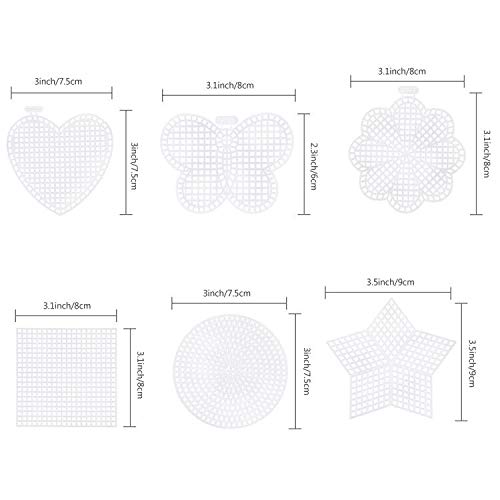 Pllieay 36Pcs Mesh Plastic Canvas Sheets Kit, Embroidery Tools for Craft - size: 36Pcs 6 count