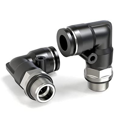 TAILONZ 4mm x 1/4" BSP Push to Connect Elbow Fitting 10Pcs - size: 4mm OD 1/4" BSP