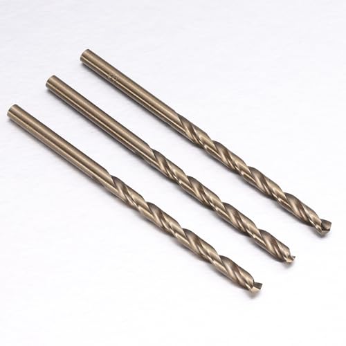HARFINGTON 12pcs Cobalt Drill Bit, #26 0.147" HSS-CO Aircraft Twist Drill Bit with Straight Round Shank for Drilling Stainless Steel Cast Iron Tough Material - size: #26 0.147"