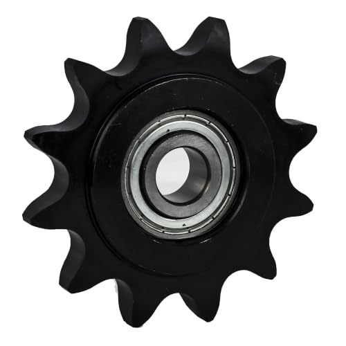 Jeremywell #80 Roller Chain Idler Sprocket, 12 Tooth, 3/4" Bore, Hardened Steel