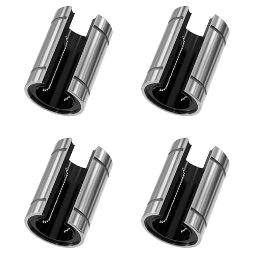 4PCS LM16UUOP Open Type Linear Ball Bearings, 16mm Bore Dia,28mm OD，37mm Length Linear Bearing with Double Side Rubber Seal Linear Rail for CNC, 3D Printer - size: LM16UUOP Size 16x28x37mm