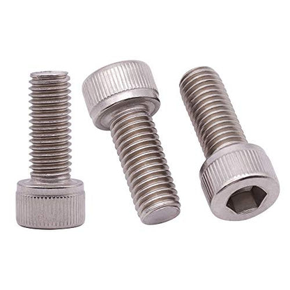 1/4"-20 x 1/2 inch Stainless Socket Head Cap Screws, 304 Stainless Steel 18-8, Allen Hex Drive, Full Thread Coverage, 30 Pack - size: 1/4-20 x 1/2"