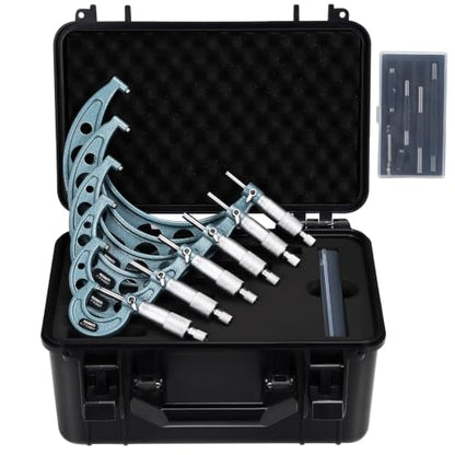 REXBETI Outside Micrometer, Ultra-Precision Carbide Tipped Measuring Tool - size: 0-6" Range