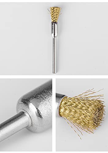SUJAYU 30 Pc Brass Wire Wheel for Buffing, Wire Wheel Drill Attachment