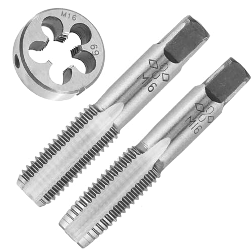 M16X2 Hand Tap and Round Die Set Right Hand - size: M16X2.0