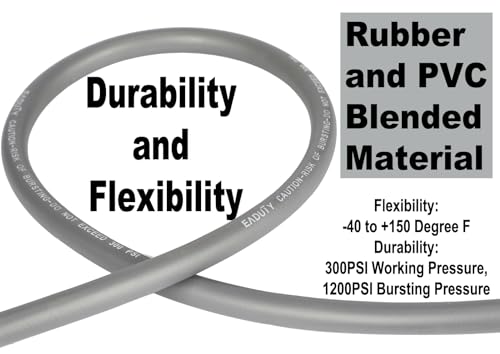 Hybrid Lead-in Air Hose 3/8 In. x 3 ft, Lightweight, Flexible, Durable Air Compressor Hose with Aluminum Universal Quick Coupler and Industrial Plug, Gray - size: 3 FT