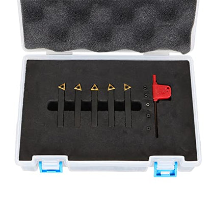 waltyotur 1/4 Inch Indexable Carbide Turning Tool Set Lathe Turning Tools