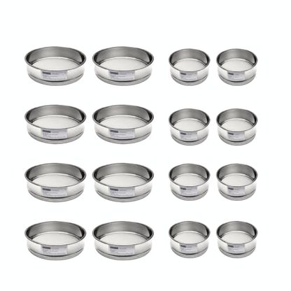 Lab Sieves 18 Mesh, Economy Test Sieve #18 Mesh, 4'' Diameter, 304 Stainless Steel Wire Cloth φ10×4.5cm - size: 18 Mesh（1mm）