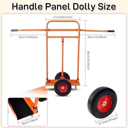 AIWFL Panel Dolly with Handle Heavy Duty Door Slab Dolly 1200LBS Capacity