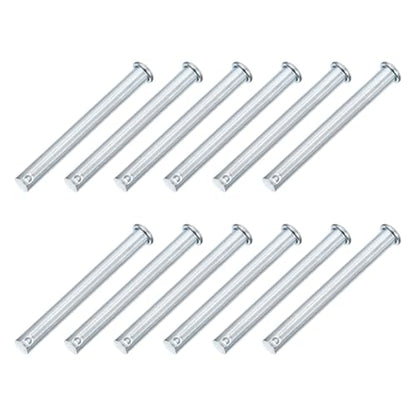uxcell 12Pcs M10 x 90mm Single Hole Clevis Pins, Zinc-Plated Carbon Steel Flat Head Hitch Pins for Trailer Latch, Mechanics Repair, Furniture Installation, Industrial Equipment - size: M10 x 90mm