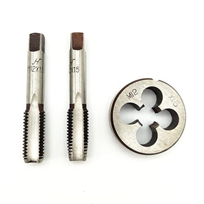 AtticZone M12 x 1.5 Metric Hand Thread Tap and Die Set, Right Hand - size: M12x1.5